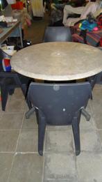tuin tafel en stoelen, Ophalen, Gebruikt, Kunststof, Stapelbaar