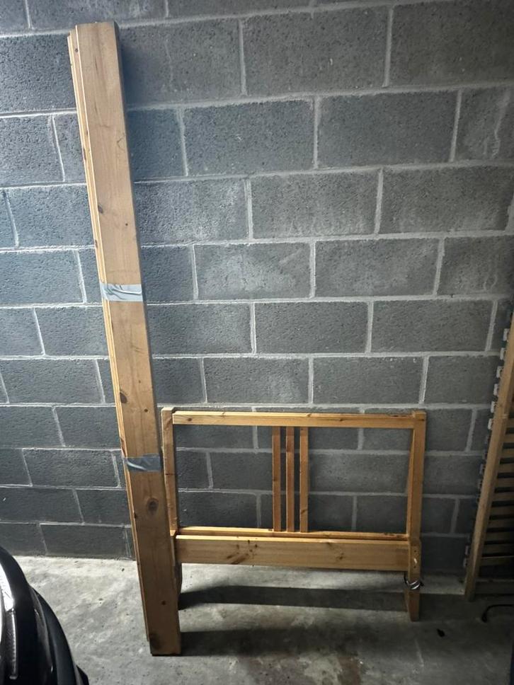 Sommier 90200 + sommier à lattes (sans vis), Maison & Meubles, Chambre à coucher | Lits, Comme neuf, Une personne, 90 cm, 200 cm