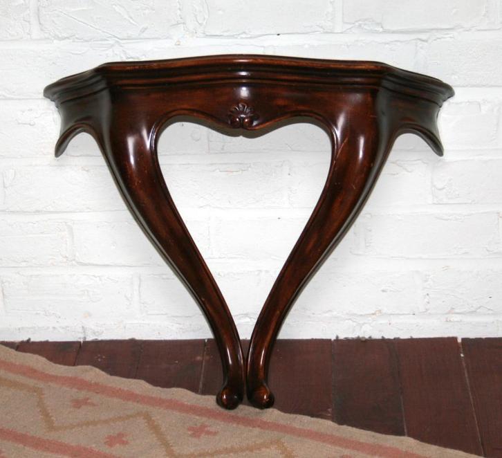 Elegante houten wandconsole, Antiek en Kunst, Curiosa en Brocante, Ophalen of Verzenden