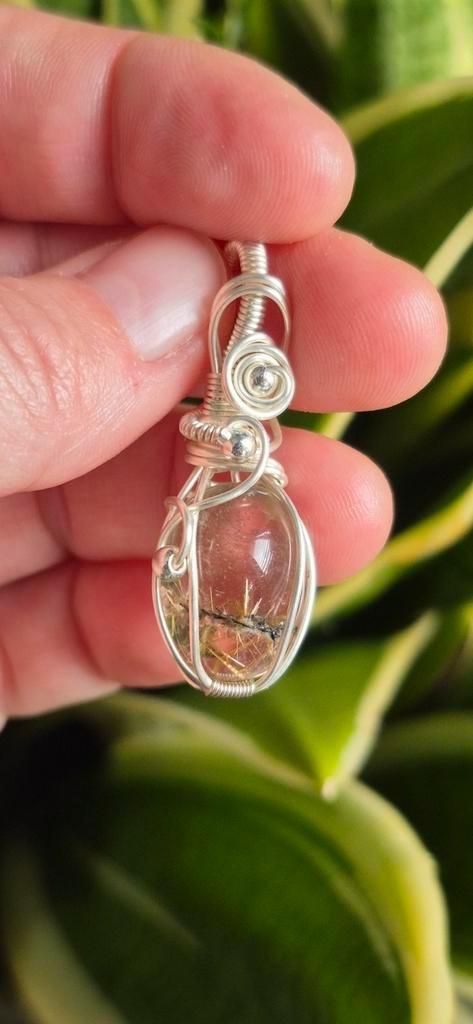 rutielkwarts edelstenen hanger zilver juwelen sieraden, Handtassen en Accessoires, Kettinghangers, Nieuw, Zilver, Zilver, Ophalen of Verzenden