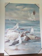 Nieuwe canvasprint van het zeelandschap (meeuwen)., Ophalen of Verzenden, Nieuw