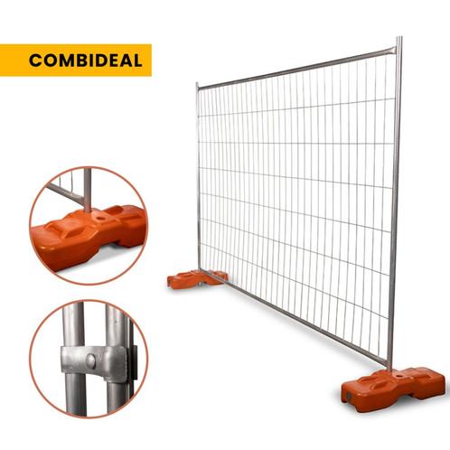 Bouwhek + bouwhek Klem + oranje bouwhek Blok | combideal, Doe-het-zelf en Bouw, Metalen, Nieuw, IJzer, Ophalen of Verzenden