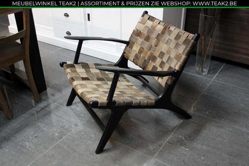 Nieuwe luxe stoelen - fauteuils leder of teak bij TEAK2, Huis en Inrichting, Fauteuils, Nieuw, Hout, Kunststof, Leer, Metaal, Riet of Rotan