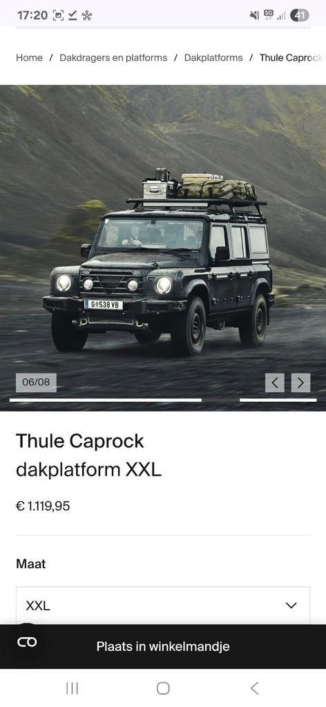 Thule Caprock XXL Dakplatform + EVO Fixpoint, Auto diversen, Dakdragers, Ophalen