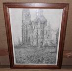 lithographie eglise saint nicolas anvers signe james ensor, Antiek en Kunst, Kunst | Litho's en Zeefdrukken, Ophalen of Verzenden