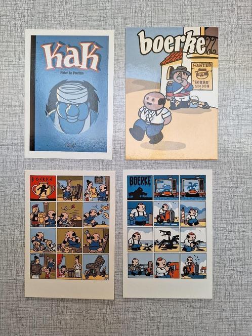 Pieter De Poortere Boerke - 4 postkaarten, Verzamelen, Stripfiguren, Gebruikt, Plaatje, Poster of Sticker, Overige figuren, Ophalen of Verzenden