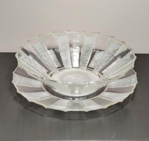 Art-déco coupe met onderschotel, Antiek en Kunst, Antiek | Glaswerk en Kristal, Ophalen of Verzenden
