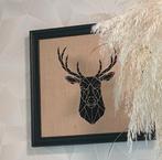 Cadre déco cerf, Enlèvement ou Envoi, Comme neuf, Peinture