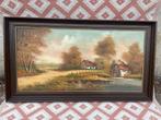 Gesigneerd schilderij Platteland tijdens de herfst, Ophalen