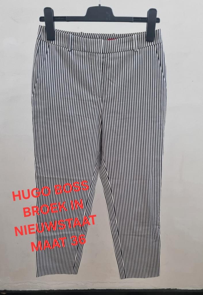 ✨️KORTING‼️ HUGO BOSS Broek Maat 36 In Nieuwstaat✨️, Kleding | Dames, Broeken en Pantalons, Nieuw, Maat 36 (S), Blauw, Driekwart