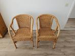 2 rotan stoelen, Huis en Inrichting, Stoelen, Ophalen, Gebruikt, Twee, Riet of Rotan