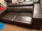 Leren zitbank 2 tot 3 personen in echt leer, Ophalen, Leer
