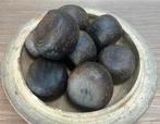 Antieke authentieke bollen voor gaaibol in hardhout, Antiek en Kunst, Ophalen of Verzenden