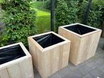 Actie! Grote Plantenbakken in Steigerhout – 10% korting!, Ophalen, Minder dan 60 cm, Vierkant, Nieuw