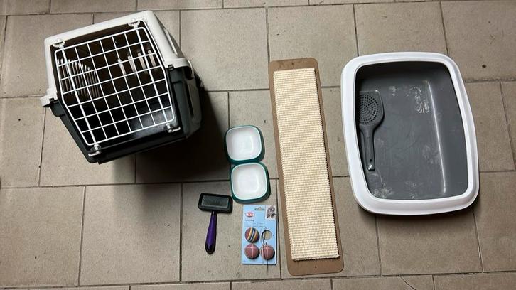 KIT CHAT COMPLET (État Neuf) + 12L de litière, Animaux & Accessoires, Bacs à litière, Comme neuf, Enlèvement