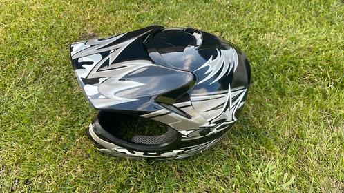 CROSSHELM ZWART JX-F601-1-BLACK, Motoren, Kleding | Motorhelmen, XL, Ophalen