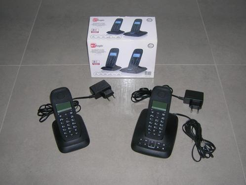 Draadloze telefoon set, Télécoms, Téléphones fixes | Combinés & sans fil, 2 combinés, Enlèvement ou Envoi
