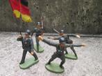 ELASTOLIN 4 Bundeswehr soldaten met Duitse vlag TOP, Verzamelen, Ophalen of Verzenden