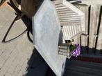Tuintafel graniet steen met ijzeren onderstel, Ophalen, Gebruikt, Ovaal, Overige materialen
