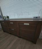 Kast dressoir, een hoge kast , 1 pers bed, donker bruin, Huis en Inrichting, Ophalen, Gebruikt