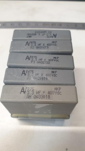 jw1331 : 10 stuks MKT condensator 3.3µF 400Vdc  beschikbaar voor biedingen