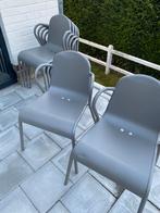 Grijze aluminium terrasstoelen, Tuin en Terras, Tuinstoelen, Gebruikt, Aluminium