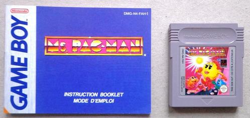 Ms Pac Man voor de Nintendo Gameboy + boekje, Games en Spelcomputers, Games | Nintendo Game Boy, Gebruikt, Ophalen of Verzenden