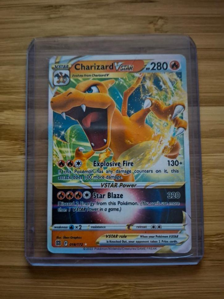 Charizard VSTAR - 018/172 - Pokemon kaart, Hobby en Vrije tijd, Verzamelkaartspellen | Pokémon, Zo goed als nieuw, Losse kaart