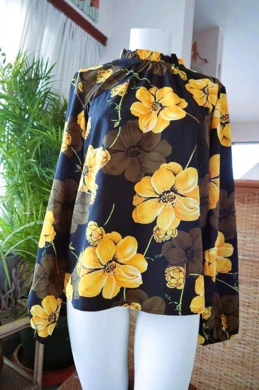 prachtig bloem vintage dressing blouse, Vêtements | Femmes, Blouses & Tuniques, Comme neuf, Taille 42/44 (L), Noir, Enlèvement ou Envoi
