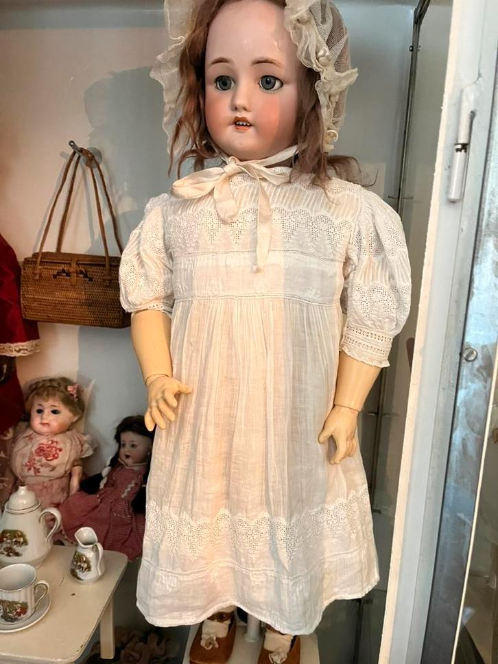 Grote antieke pop CM Bergmann S&H, Antiek en Kunst, Antiek | Speelgoed, Ophalen of Verzenden