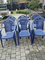 6 belles chaises de patio bleues ou chaises de jardin, Comme neuf, Enlèvement