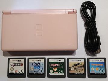 Nintendo DS NDS NDSL + 5 jeux disponible aux enchères