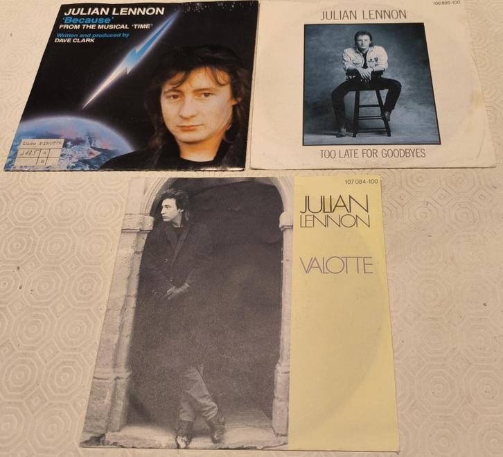Julian Lennon - 3 singles voor 2 €, Cd's en Dvd's, Vinyl | Overige Vinyl, Gebruikt, Overige formaten, Ophalen of Verzenden