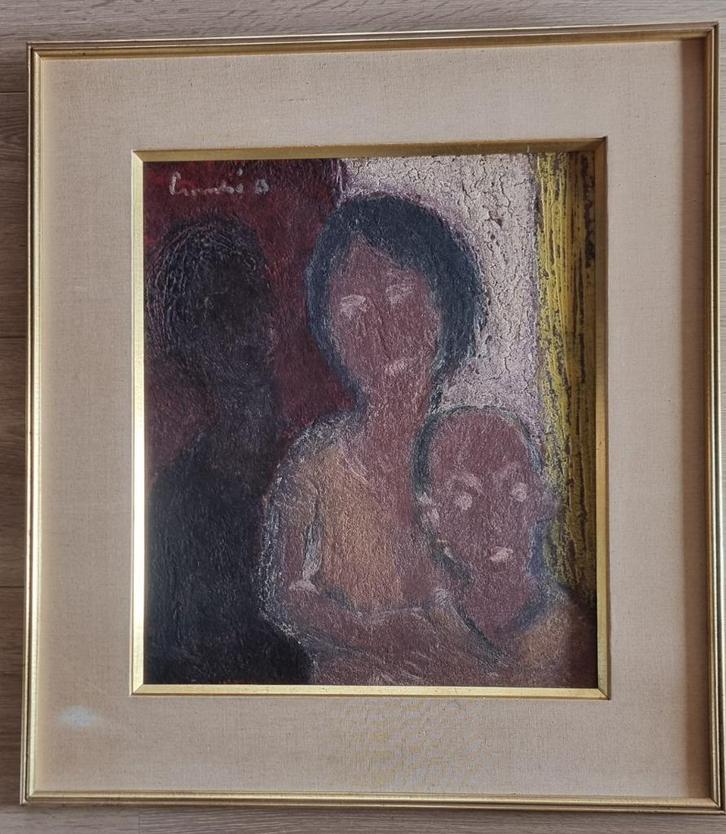 Luc-Peter Crombé - Moeder en kind, Antiek en Kunst, Kunst | Schilderijen | Klassiek, Ophalen