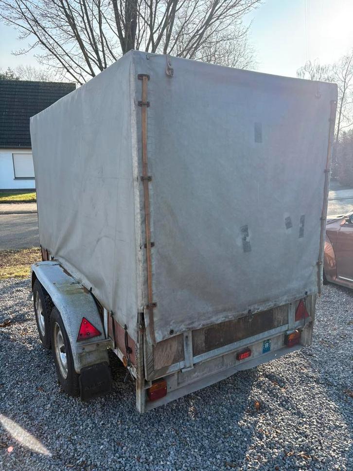 Essieu double non freiné avec couvercle fermé, Autos : Divers, Remorques, Utilisé, Enlèvement