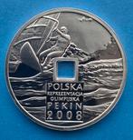 Poland  10 Zlotych  2008.               Olympic games Bejin, Zilver, Ophalen of Verzenden, Polen, Losse munt