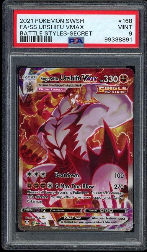 Urshifu VMAX [Single Strike] PSA 9 - 168/163 - Battle Styles, Hobby en Vrije tijd, Verzamelkaartspellen | Pokémon, Zo goed als nieuw