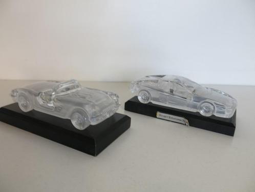 2 lood kristallen Hofbauer schaalmodel auto’s Ferrari Corvet, Antiek en Kunst, Antiek | Glaswerk en Kristal, Ophalen of Verzenden