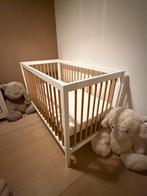 Ledikant 60x120 wit/hout + matras, Enlèvement, Comme neuf, Lit