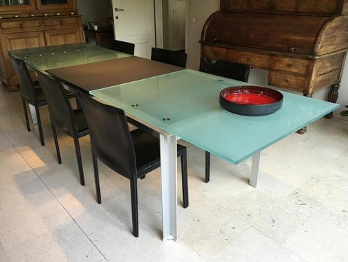 B&B Italia design uitschuifbare eettafel, Huis en Inrichting, Tafels | Eettafels, Gebruikt, 50 tot 100 cm, 200 cm of meer, Vijf personen of meer
