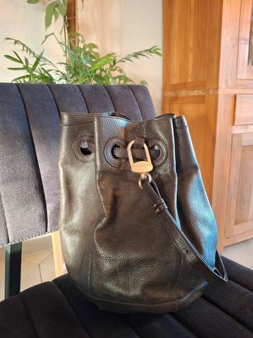 Delvaux Olivier, bruine bucket tas  beschikbaar voor biedingen