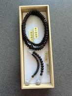 Japanese Juzu Prayer Beads Striped Ebony Tea Crystal - NEW !, Ophalen of Verzenden