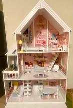 Wit poppenhuis met roze tinten 126 op 86 cm, Kinderen en Baby's, Speelgoed | Poppenhuizen, Ophalen, Zo goed als nieuw, Poppenhuis