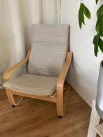Fauteuil Poang chêne blanchi, Maison & Meubles, Fauteuils, Enlèvement, Comme neuf, Bois