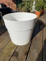 Deroma grote witte ronde bloempot, 25 à 40 cm, Rond, Comme neuf, Synthétique
