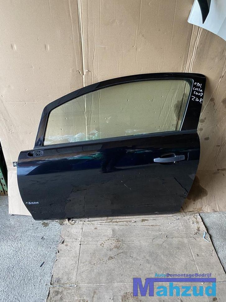 OPEL CORSA D ZWART Z20R Links linker deur portier slot raam, Auto-onderdelen, Carrosserie, Deur, Opel, Gebruikt, Ophalen of Verzenden