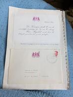 Bedanking 59e verjaardag van koningin Fabiola, Verzamelen, Ophalen of Verzenden, Zo goed als nieuw, Kaart, Foto of Prent