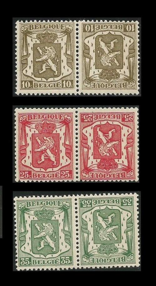 Postzegels KP17/19 Kopstaande zegels Klein staatswapen 1936, Postzegels en Munten, Postzegels | Europa | België, Frankeerzegel