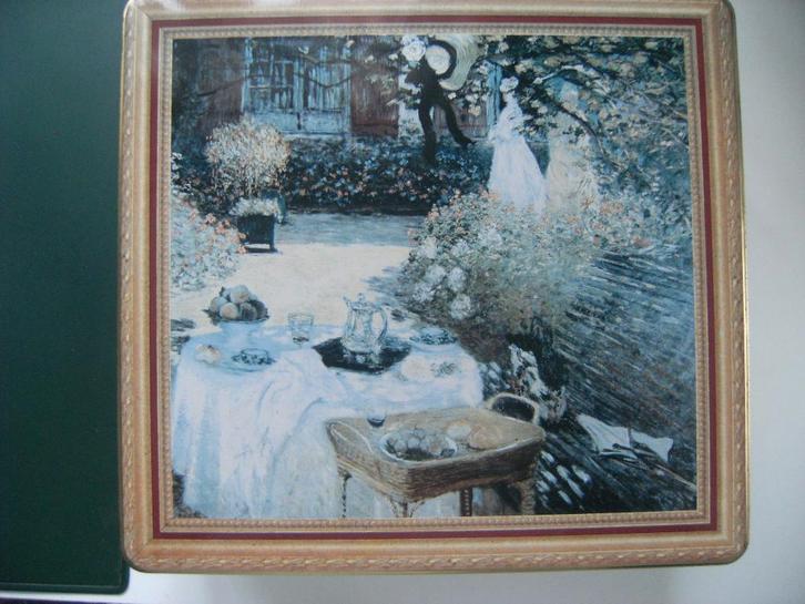 Boite métallique.  Motif impressionniste, Collections, Boîte en métal, Enlèvement ou Envoi