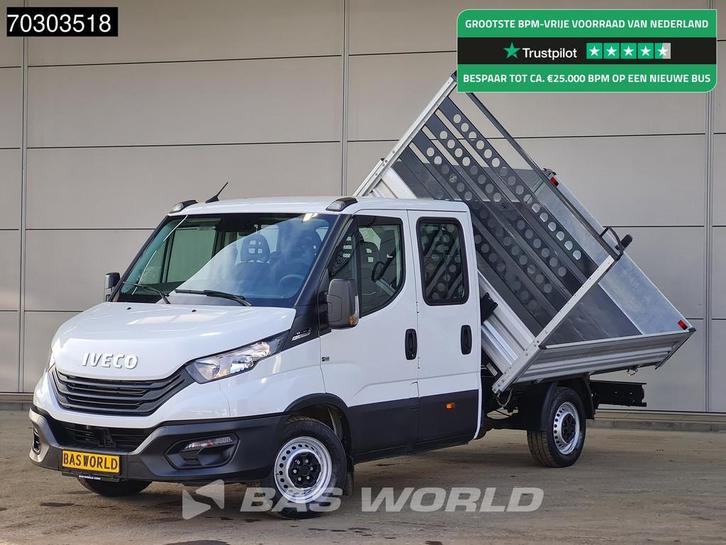 Iveco Daily 35S16 Driezijdige Automaat Kipper Dubbel Cabine, Auto's, Bestelwagens en Lichte vracht, Bedrijf, Te koop, Achteruitrijcamera